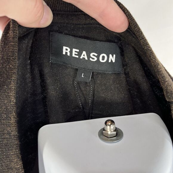 REASON BRAND T SHIRT MENS LARGE BLACK BROWN TIE DYE WANTED CASH REWARD HORSE NWT - Picture 6 of 12